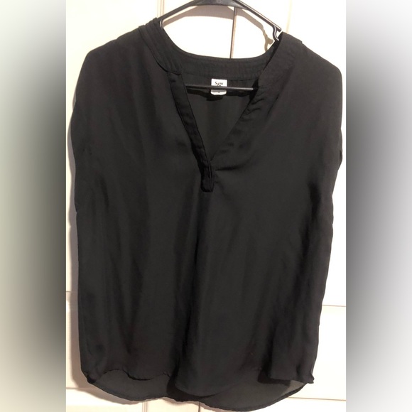 Women’s black semi sheer sleeveless high low shirt size medium - Picture 8 of 8